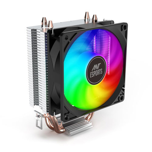 Ant Esports ICE-C200 CPU Cooler/CPU Fan with Rainbow LED Fan | Support - Intel LGA1150, LGA1151, LGA1155, LGA1156, LGA1200, LGA1700 & AMD FM1, FM2, AM2, AM3, AM4