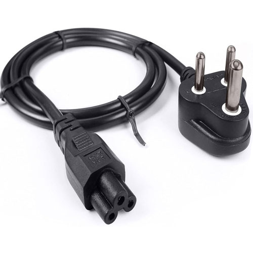 Laptop adapter power cable 1.5m (Black, For Laptop, 1.5 m)