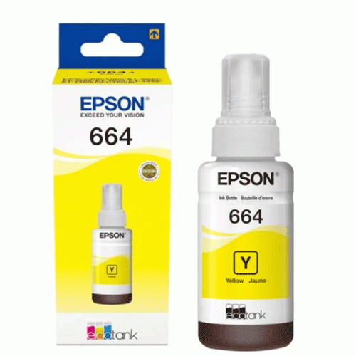 EPSON 664 Yellow Ink Bottle for L200, 210, 220, 300, 360, 380, 545, 555, 565 All in one printers