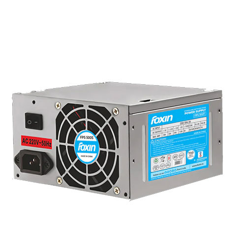 Foxin FPS-500s 12 Volt SMPS with 20+4 Pin 200 Watt, 1.2M Power Cord For Gaming Power Supply