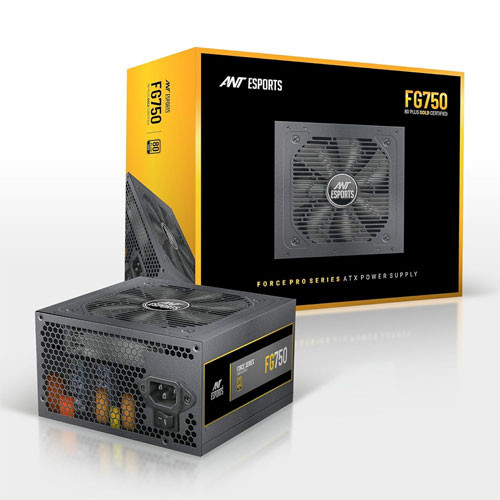 Ant Esports FG750 V2 80 Plus Gold Certified Modular Gaming Power Supply/PSU I 120mm Silent Fan