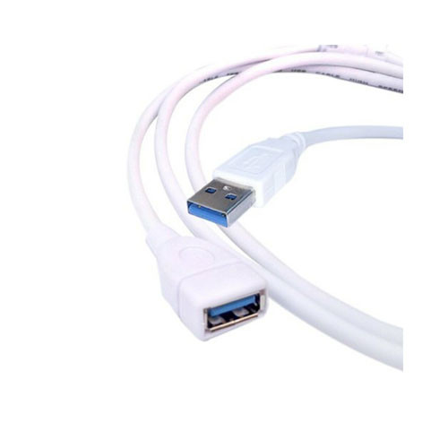 USB Extension Cable - 1.5 mtr Suitable for Laptop, Desktops and TVs (Support USB dataCard + Pendrive Extension Purpose- White