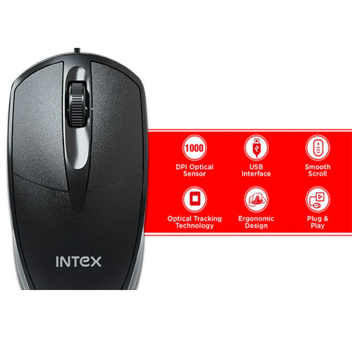 Intex Eco - 6 Plus Optical USB Wired Mouse